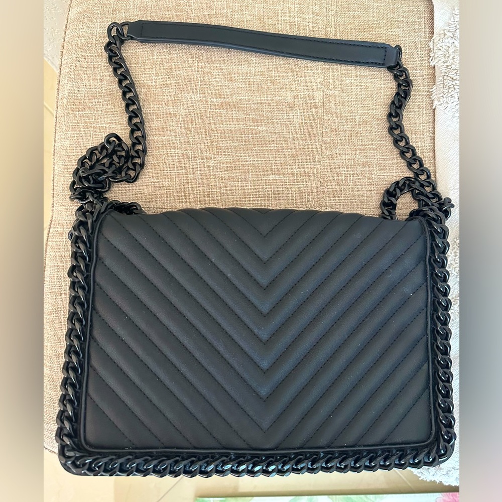 Aldo Black Chain Link Envelope Purse